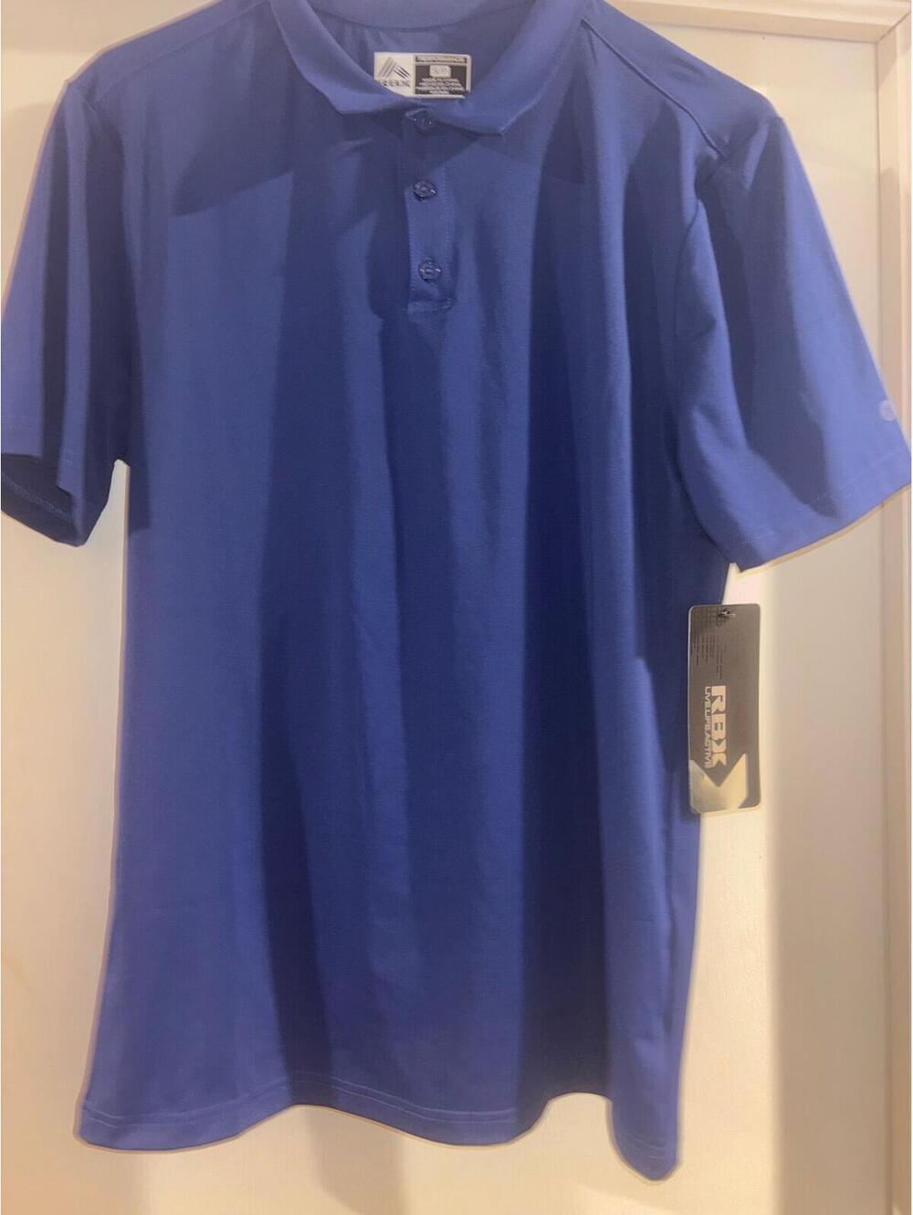 RBX Active X-Dri  Polo Shirt Men’s Small Blue Moisture Wicking Golf Athletic NWT